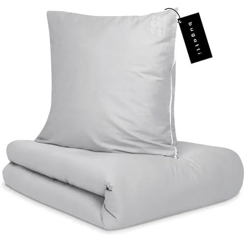 bugatti Bettwäsche 155x220 cm in grau von Bugatti