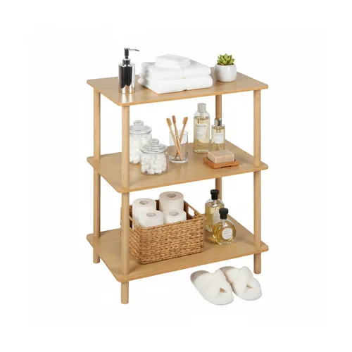 Standregal aus Bambus – 3-fach Bad- und Wohnregal