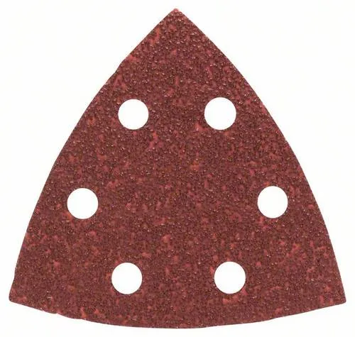 Bosch Accessories 2607019487 Deltaschleifpapier - 25-teilig, Körnung 40, für detailgenaues Schleifen in Ecken und Kanten mit Klettsystem und Staubabsaugung