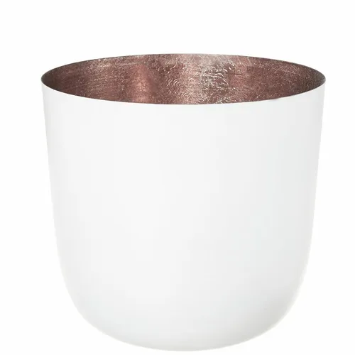 Gift Company Windlicht Madras L Teelichthalter Kerzenhalter Weiß Rose H 13 cm