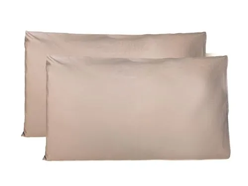 FARFALLAROSSA Kissenbezug 50x80 cm 2er Set - 100% Baumwolle, Superweicher Premium Jersey Kopfkissenbezug, Schlicht und edel im Design, Made in Italy - Taubengrau