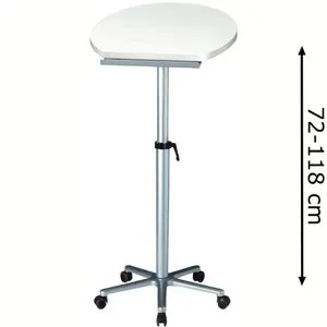 Maul Stehpult Silber 9304102 - Höhenverstellbares und rollbares Stehpult in Weiß, perfekt für ergonomisches Arbeiten bis max. 120 cm, ideal für Home Office oder Büros.