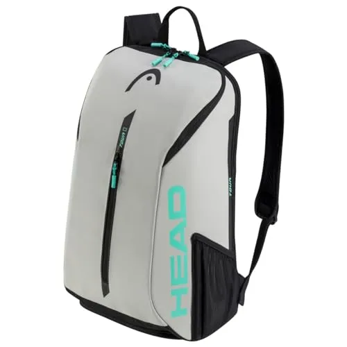 HEAD Tour Backpack 25 L, Ceramic/Teal - Tennisschläger-Rucksack mit frischem Design, stabiler Polsterung und Fächern für 1–2 Rackets sowie Schuhe, ideal für den Tennisplatz.