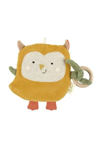 Sigikid Knistergreifling mit Buchenholzring - Greiflinge für Babys, nachhaltig und aus biologischen Materialien, fördert die motorischen Fähigkeiten und bietet akustische Reize durch integrierte Knisterfolie.