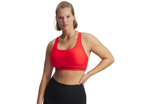 Under Armour® Damen Sport-BH Crossback Mid Bra 1361034 rot L - Sportlicher Damen-BH mit schlanker Passform für optimalen Halt beim Fitness. Hergestellt aus atmungsaktivem Material für hohen Tragekomfort und Bewegungsfreiheit.