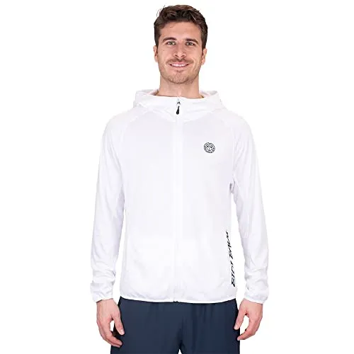 BIDI BADU Herren Crew Hood Jacket - White, Größe:S