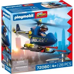 PLAYMOBIL 72080 Polizeihelikopter – Actionreicher Spielspaß - Erlebe spannende Polizei-Einsätze mit dem PLAYMOBIL 72080 Polizeihelikopter! Mit drehbaren Rotoren und detailreichem Zubehör fördert er kreatives Rollenspiel für Kinder ab 4 Jahren.