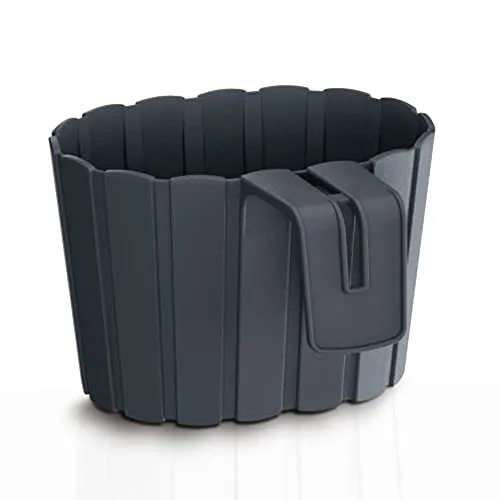Prosperplast Boardee Hook Balkonblumentopf Balkonkasten Blumentopf Pflanzkübel (194x212x130mm, Anthrazit)