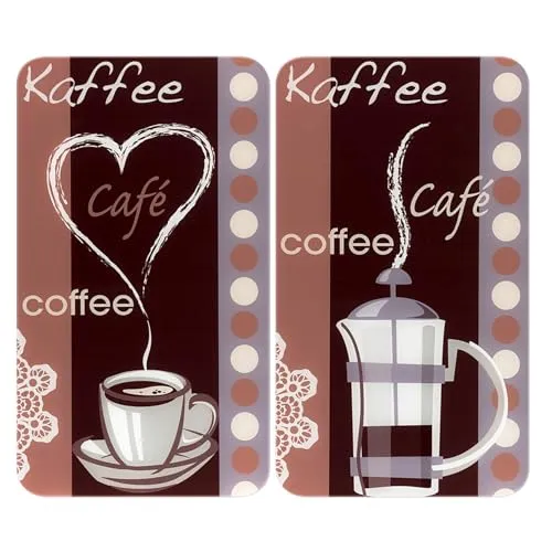 Herdabdeckplatte Universal Kaffeeduft 2er Set von WENKO