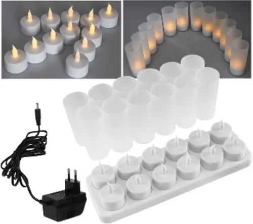 ChiliTec Teelicht 12x Kerze, warmweiß