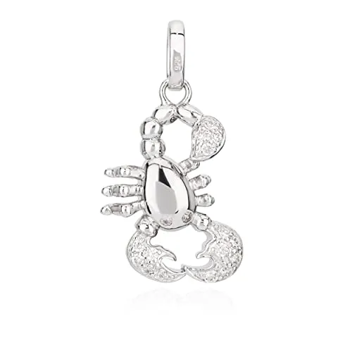 NKlaus Kettenanhänger Sternzeichen Skorpion 925 Silber Zirkonia Weiß Horoskop Zodiak 11277