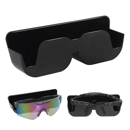 xnnmzhao Auto Brillenablage, 165 mm x 55 mm x 35 mm Brillenetui Auto Sonnenbrillen, Aufbewahrung Halterung Selbstklebend mit Filzpolsterung für Brillen im Auto Brillenetui Ablagebox