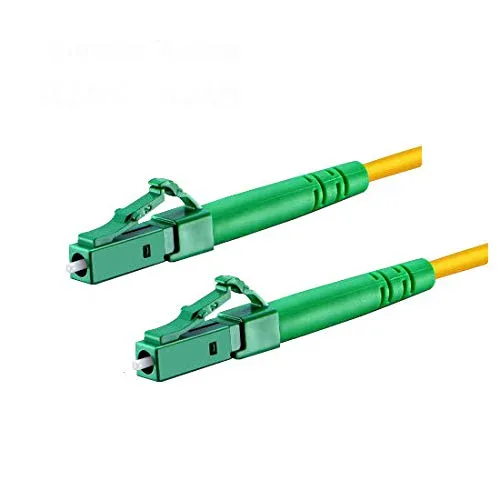 CONBIC LWL Glasfaser-Kabel – OS2 gelb, LC/APC-LC/APC, Simplex 9/125 Patchkabel G.657.A2 – Lichtwellenleiter Meterauswahl (20m)