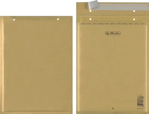 Herlitz Versandtasche Luftpolstertasche Größe 7/G 25x34,5cm haftklebend braun VE=2 Stück
