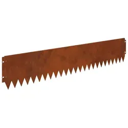 vidaXL Raseneinfassung 30 Stück 103 x 20 cm Stahl Rostig - Braun - Moderne Landschaftskante für Garten und Einfahrt. Sie sorgt für klare Abgrenzungen und ist einfach zu montieren. Robuste Stahlkonstruktion mit wetterbeständiger Oberfläche für langanhaltende Stabilität.