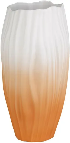 Goebel Vase Spirulina, Biskuit-Porzellan, orange, 30.5 cm in orange von Goebel
