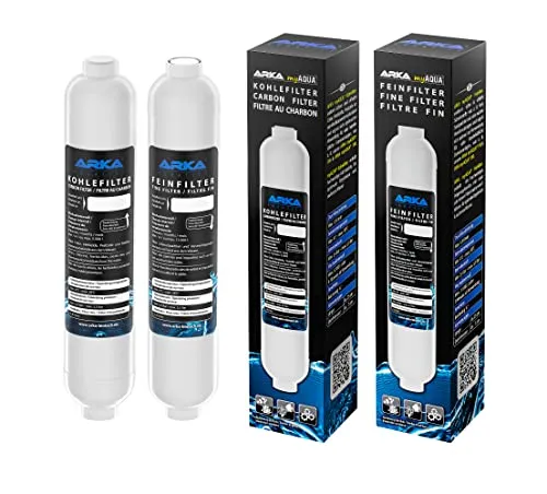 Feinfilter & Kohlefilter Set für Osmoseanlage – passend für ARKA myAQUA 190 & 380 – entfernt Schwebstoffe, Chlor, Pestizide & Rückstände – ARKA