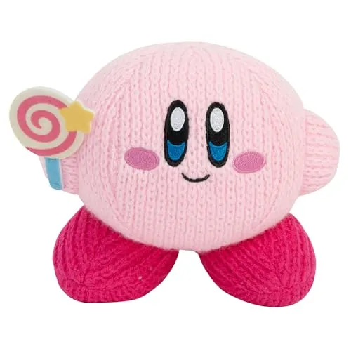 Club Mocchi Mocchi, Kirby Mit Unbesiegbaren Zauberstab Plüschfigur, Superweiches Nintendo Kuscheltier, 38 cm, Kultiger Gaming Charakter, Geschenk Für Kinder Und Erwachsene, Sammler Plüsch