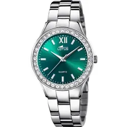 Lotus Bliss 18883/7 Damenarmbanduhr - Elegante Armbanduhr für Damen mit grünem Ziffernblatt, Edelstahlgehäuse und wasserdicht bis 5 bar – ideal für stilbewusste Frauen.