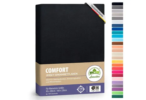 Bettlaken Schwarz von Leevitex