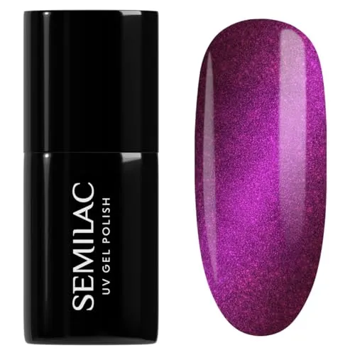 Semilac UV Nagellack Hybrid 469 Violet Nightdress 7ml Kollektion Silk effect