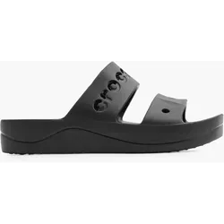 Crocs Baya Platform Damen Pantoletten - Weiß/Schwarz - Größe 39 - Bequeme Damen Pantoletten aus strapazierfähigem CrosliteTM, mit rutschfester Sohle und antibakteriellen Einlagen für optimalen Tragekomfort.