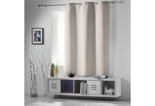 douceur d'Intérieur Ösenschal 140 x 180 cm - Schiebevorhänge, pflegeleichter Ösenschal aus Polyester, ideal für stilvolle Fensterdekoration und Maschinenwäsche bei 30 °C