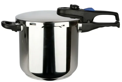 Schnellkochtopf 7,5L aus Edelstahl - Induktionsgeeignet - Schongarer mit 7,5L Kapazität, ideal für große Familienmahlzeiten, aus hochwertigem Edelstahl und induktionsgeeignet für effizientes Kochen.