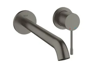 Grohe Essence 2-Loch-Waschtischbatterie - Elegante Waschtischarmatur zur Wandmontage mit verstellbarem Mousseur und GROHE EcoJoy® Technologie für effizienten Wasserverbrauch.