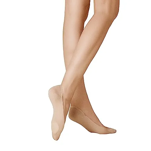KUNERT Damen Füßlinge Velvet Ballerina antirutsch 80 DEN Puder 3550 35/38