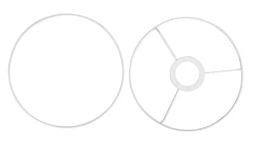 Lampen-Ringe-Set, weiß, 2 Stück, Ø 40 cm, E 27 von VBS von VBS