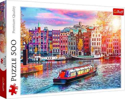 Puzzle Amsterdam TREFL 37428 - 500 Teile, detailreiches Design für stundenlangen Puzzlespaß