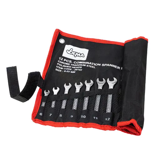 Ring- und Gabelschlüssel Set 12tlg. - Schlüssel Set mit 12 verschiedenen Größen, ideal für präzise Arbeiten und vielseitige Anwendungen in Werkstatt und Haushalt.