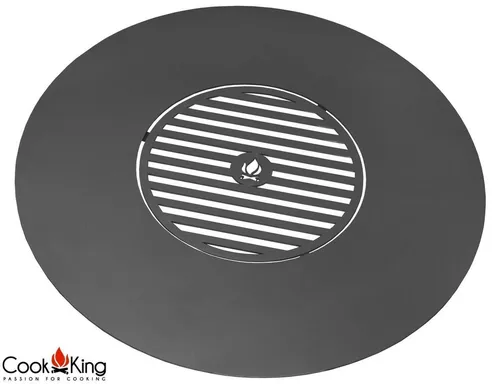 Grillplatte für Feuerschalen Ø 102 cm mit 50 cm Rost - Grillzubehör aus robustem Stahl, rostbeständig und leicht zu reinigen – ideal für gesellige Grillabende im Freien.