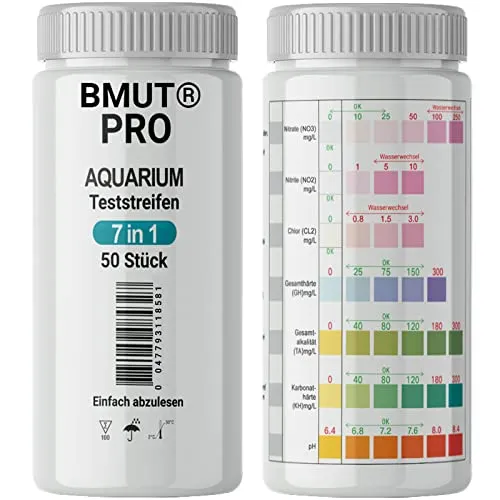 100x 7in1 Aquarium Teststreifen Wassertest Teich Fische Wasserqualität