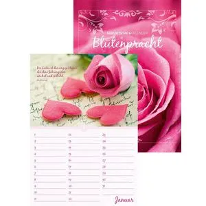 Geburtstagskalender Blütenpracht von Alpha