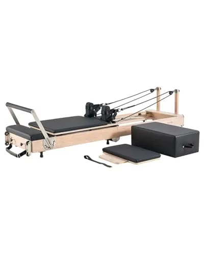 VEVOR Faltbarer Pilates Reformer – Gummibaumholz Trainingsgerät