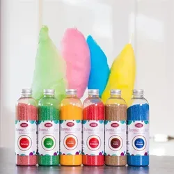 Partyset Zuckerwatte 6 x 230g mit 100 Stäben von Hopser Funfood