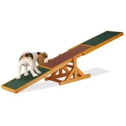 Dog Agility Wippe – Wetterfestes Agility Gerät für Hunde - Agility Training: Wetterfeste Hundewippe aus Holz, ideal für den Einsatz im Freien, fördert die Geschicklichkeit Ihres Hundes.