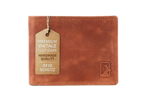 Mercano Herren Geldbörse aus Echtleder mit RFID-Schutz - Elegante Geldbörse aus Vintage-Leder mit Doppelnaht, RFID-Schutz und vielseitigen Dokumentenfächern. Ideal als Geschenk in einer stilvollen Geschenkbox.