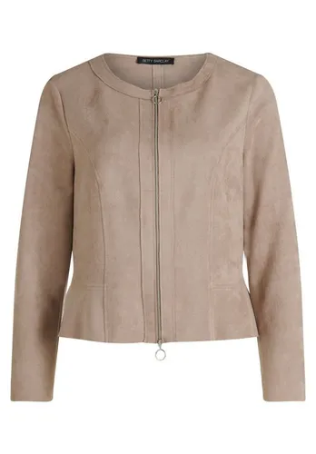 BETTY BARCLAY Blazer-Jacke mit Reißverschluss für Damen - Modische Funktionsjacke aus Veloursleder, figurnah geschnitten und ideal für feminine Looks. Perfekt für den Sommer und vielseitig kombinierbar.