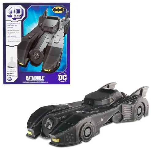 4D Build - Batmobile - detailreicher 3D-Modellbausatz aus hochwertigem Karton, 202 Teile, für Batman Fans ab 12 Jahren