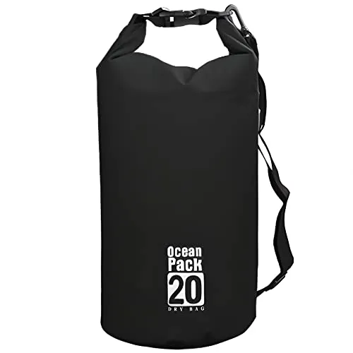 Retoo Dry Bag 20L, Wasserdichter Packsack für SUP, Kayaking, Boots-Ausflug Kanu, Fischen, Schwimmen, wasserdichte Tasche, Sack, Wasserfester Beutel mit Schultergurt Wassensport, Waterproof Backpack