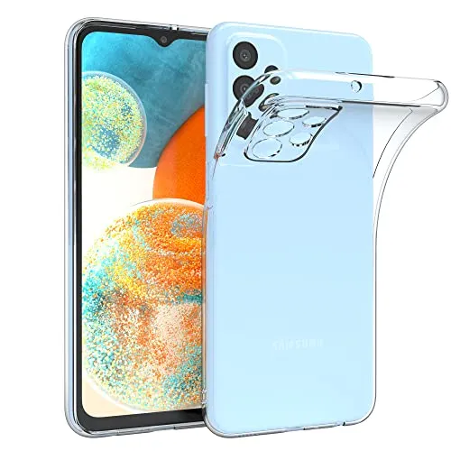EAZY CASE Hülle kompatibel mit Samsung Galaxy A23 5G Schutzhülle Silikon, Ultra dünn, Slimcover, Handyhülle, Silikonhülle, Backcover, Durchsichtig, Klar Transparent