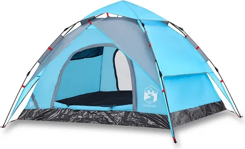 vidaXL Kuppel Campingzelt für 3 Personen - Zelt für 3 Personen mit Quick-Release-System für einen schnellen Aufbau. Wasserdichtes Design und gute Belüftung bieten Komfort bei jedem Wetter.