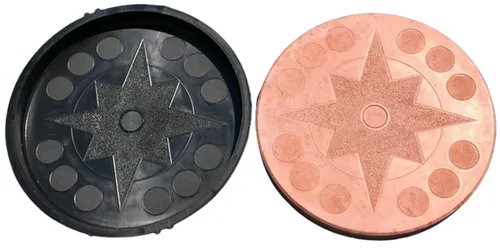 Trittsteine - Schalungsform Gießform Kunststoff Rund 49 cm zum Betonsteine gießen [278/K]