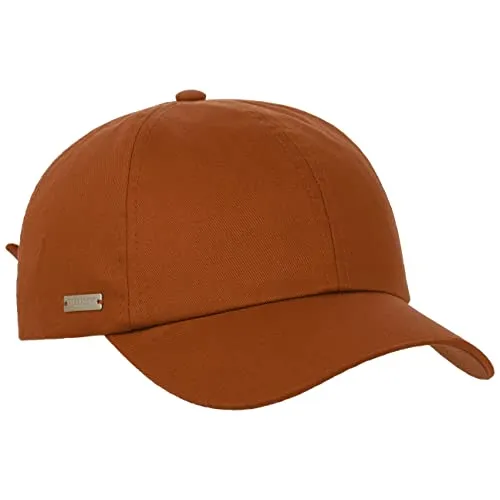 Seeberger Uni Cotton Damencap Basecap Baseballcap Sonnencap Baumwollcap Damen - mit Schirm Winter Herbst Frühjahr Sommer Frühling-Sommer Herbst-Winter - One Size Terracotta