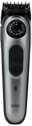 Braun Multi-Grooming-Kit MGK7221, 10-in-1 Trimmer, mit Haar- und Nasentrimmer sowie Gillette-Rasierer, zum Rasieren von Gesicht und Haaren, Körperpflege und saubere Rasur, Herren-Geschenkset, 2-poliger Badstecker, Dunkelgrau