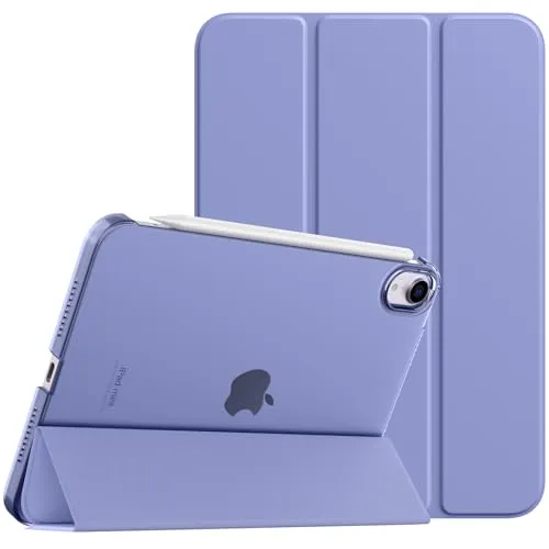 TiMOVO Hülle Kompatibel mit iPad mini 7 A17 Pro 8,3-Zoll 2024, iPad mini 6. Generation, Schlanke durchsichtige Cover Unterstützung Touch ID, Apple Pencil Aufladung, Auto Schlaf/Wach, Lavendel