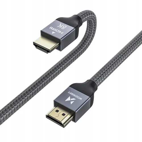 WOZINSKY HDMI-KABEL 2.1 8K 60HZ 48GBPS FÜR TV-PC-KONSOLEN 1M SILBER